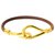 Hermès Hermes Jumbo Bracelet Marrone Placcato in oro  ref.136288