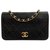 CHANEL TIMELESS MINI Black Leather  ref.136345