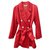 Yves Saint Laurent Trench coats Red Silk  ref.136393