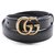 Marmont Gucci Double G Belt Black Leather  ref.136582