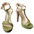 Autre Marque Sandals Green Leather Synthetic  ref.136583