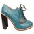Chloé heel derbies in mint condition Blue Leather  ref.136654