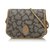 Yves Saint Laurent YSL Brown Coated Canvas Crossbody Bag Beige Dark brown Leather Cloth Cloth  ref.136743