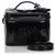 Chanel Black CC couro envernizado 2 Way Vanity Bag Preto  ref.136804