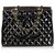 Chanel Sac cabas Timeless Petite en cuir verni noir Cuir vernis  ref.136813