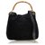 Gucci Black Bamboo Suede Satchel Leather Wood  ref.136823