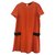 Proenza Schouler Orange dress Black Silk  ref.136874