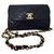 Wallet On Chain Chanel Portafoglio a catena Nero Agnello Pelle  ref.136895