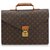 Louis Vuitton Brown Monogram Serviette Conseiller Leather Cloth  ref.136933