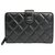 Chanel preto acolchoado bolsa francesa carteira Vermelho Couro  ref.136935