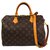 Louis Vuitton Brown Monogram Speedy Bandouliere 30 Leather Cloth  ref.136954
