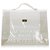 Hermès Hermes White Vinyl Kelly Handbag Bianco Plastica  ref.136968