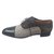 Christian Louboutin Black Greggo Orlato Oxford Negro Gris Suecia Cuero Lienzo Paño  ref.136989