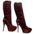 Casadei Slightly rounded wedge heel boots with stiletto heels. Silvery Python print Dark brown Leather Deerskin  ref.137065
