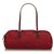 Fendi Red Zucchino Canvas Handbag Leather Cloth Cloth  ref.137149