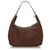 Gucci Brown Guccissima Suede Charmy Hobo Bag Dark brown Leather  ref.137168