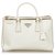 Prada White Saffiano Leather Galleria Tote Bag Cream  ref.137185