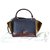 Trapèze Céline Saco de trapézio médio Celine Bordeaux Mostarda Azul marinho Couro  ref.137267