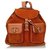 Gucci Orange Bamboo Suede Drawstring Backpack Leather  ref.137278