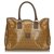 Fendi Brown Zucchino Coated Canvas Handbag Leather Cloth Cloth  ref.137281