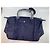 Borsa a mano Longchamp Pliage in pelle blu navy - vista 2
