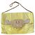 Karine Arabian Borsa a serpente d'acqua gialla e beige, Fermaglio dorato arabo Karine