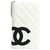 Portefeuille Long Ligne Chanel Blanc Cambon Cuir Veau façon poulain Noir  ref.137422