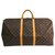 Louis Vuitton Keepall Monogram Brown 60 Cuir Toile Marron  ref.137429