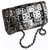 Timeless Chanel Bolso clásico de solapa con logo de Laser Cut Plata Cuero  ref.137557