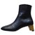 Gucci Arielle Crystal Heel Boots Black Leather  ref.137579