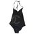 CHANEL Coco Beach Black CC Logo One-Piece Swimsuit Size 34 Polyamide  ref.137596