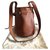 Céline SACO GRANDE CELINE BUCKET COM CORREIA NOVO Marrom Couro  ref.137641