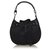 Gucci Black GG Canvas Hobo Bag Leather Cloth Cloth  ref.137714