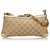 Gucci Brown Bamboo GG Canvas Baguette Beige Leather Cloth Cloth  ref.137720
