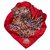 Chanel Red Gem impresso lenço de seda Vermelho Multicor Pano  ref.137745