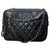 Camera Chanel Handbags Black Golden Dark red Leather  ref.137761