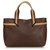 Gucci Brown Web Leather Handbag Dark brown Cloth Cloth  ref.137787
