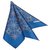 Hermès Lenço de seda impresso hermes azul Multicor Pano  ref.137794