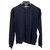 Moncler Navy blu cotton tricot cardigan Navy blue  ref.137821