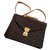 Louis Vuitton Briefcase Brown Leather Cloth  ref.137845