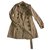 Burberry Manteaux, Vêtements d'extérieur Coton Kaki  ref.137853