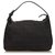 Fendi Black Zucchino Canvas Handbag Leather Cloth Cloth  ref.137903