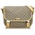 Gucci Gray GG Supreme Crossbody Bag Grey Yellow Leather Cloth Pony-style calfskin Cloth  ref.137918