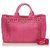 Prada Pink Canapa Canvas Satchel Cloth Cloth  ref.137919