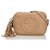 Gucci Brown Leather Soho Disco Crossbody Bag Beige  ref.137943