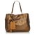 Chloé Chloe Brown Metallic Leather Eden Tote Bag Bronze  ref.137950