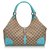 Gucci Brown GG Canvas Nailhead Jackie Shoulder Bag Blue Beige Light blue Leather Cloth Cloth  ref.137957
