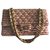 Timeless Chanel Classic medium bag Beige Leather Cloth  ref.138267