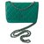 Wallet On Chain Chanel WOC Green Leather  ref.138314
