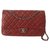 Timeless Chanel classical Dark red Leather  ref.138315